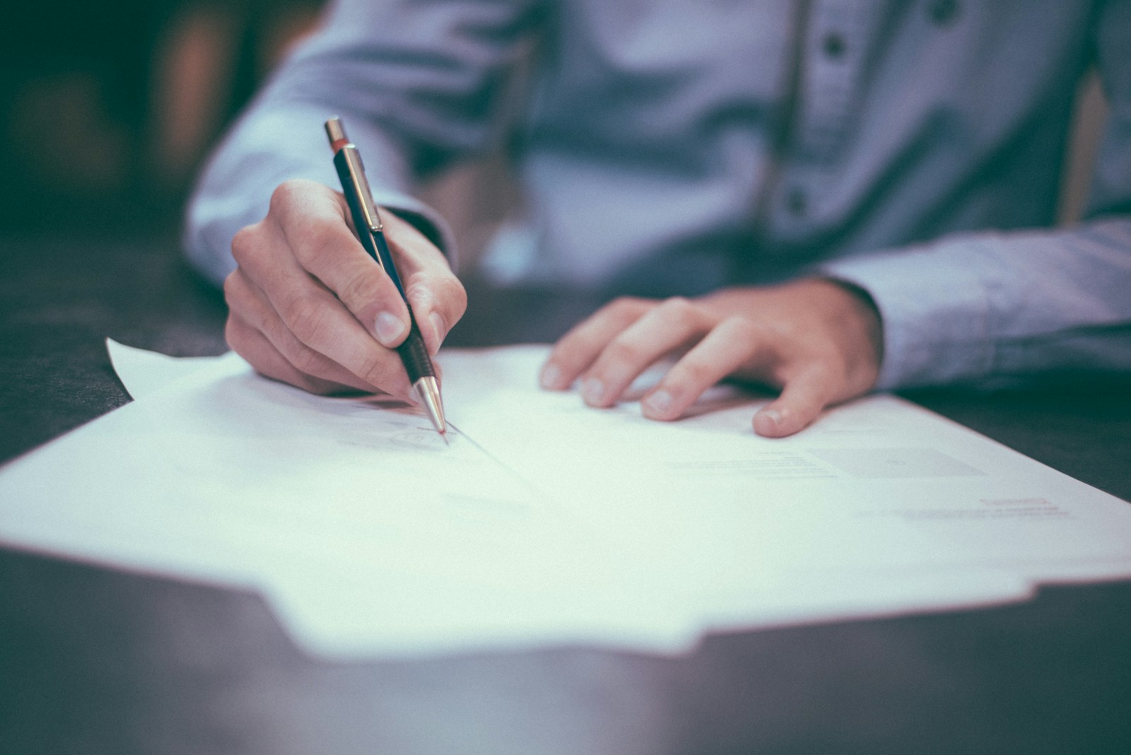 Classified documents and files on a desk